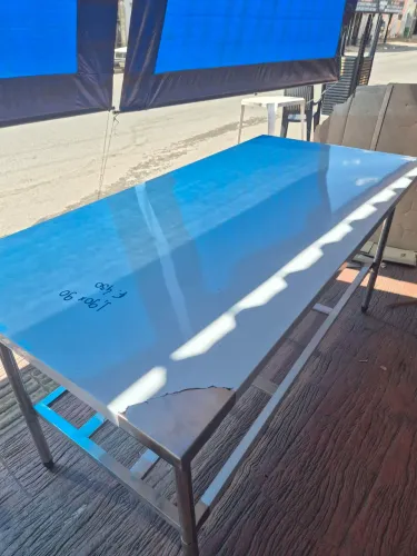 Mesa de Aço Inox para Comércio 190x90cm