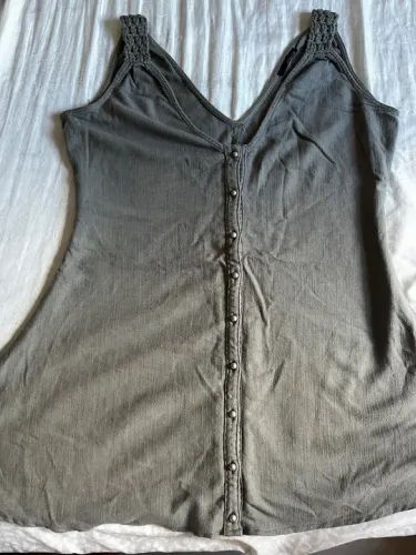 Vestido de algodão verde - tamanho M