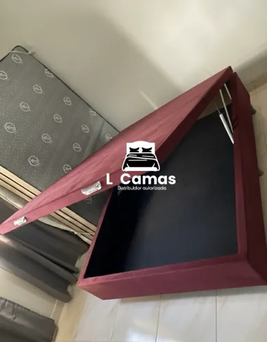 Baú Casal Vinho Suede A Pronta Entrega