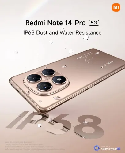 Redmi Note 14 Pro 5G NFC 256/08 Lacrado Versão Global Dourado Lançamento