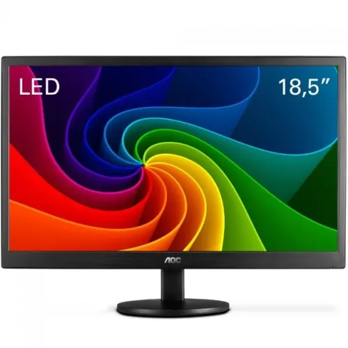 Monitor 18,5" AOC Led, 60hz, Ajuste de Inclinação, Widescreen, HD, Hdmi, Vga - E970SWHNL