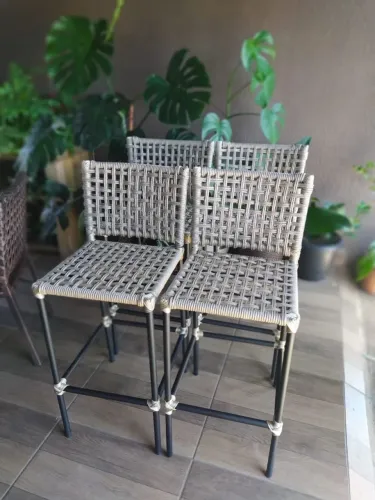 Banquetas Modernas para Área Gourmet em corda nautica Apartir de R$ 500