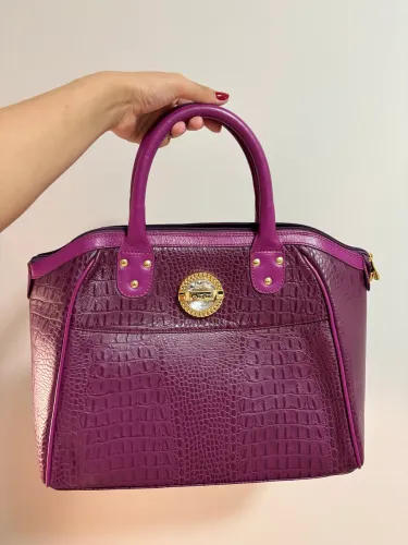 Bolsa Carmen Stefans Roxa em couro 