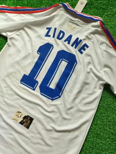 Camisa Futebol Seleção França Retrô 1998 Final - Zidane Branca