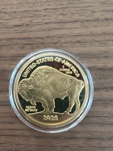 Moeda americana banhada a ouro 24k com certificado 