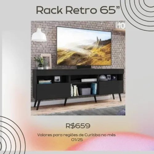 Promoção Rack Retro 65''  - 27/01  