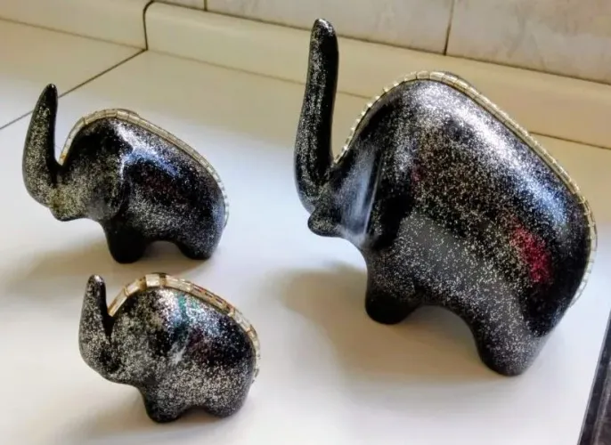 Conjunto de 3 Elefantes Decorativos