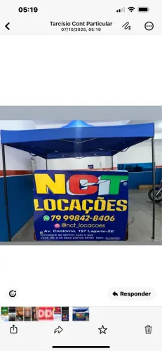 Locação de barraca temos na