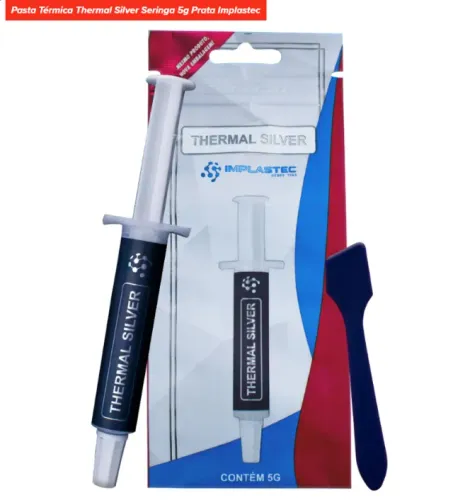 Pasta Térmica Thermal Silver Seringa 5g Prata Implastec