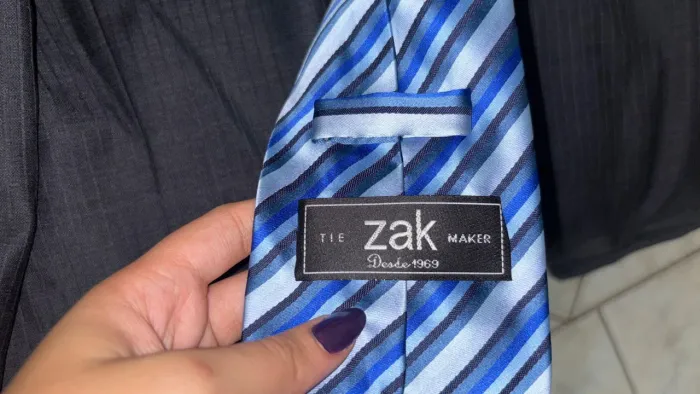 Gravata Listrada Azul ZAK