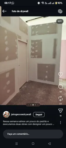 Serviço de drywall e pintura 