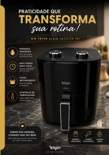Fritadeira Air Fryer Elgin Facilita Fry 3,5L 1400w 127v- imperdível