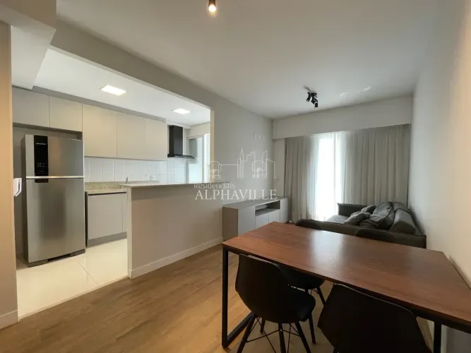 LINDO APTO MOBILIADO DE 1 DORM PARA LOCAÇÃO NO CENTRO DE ALPHAVILLE