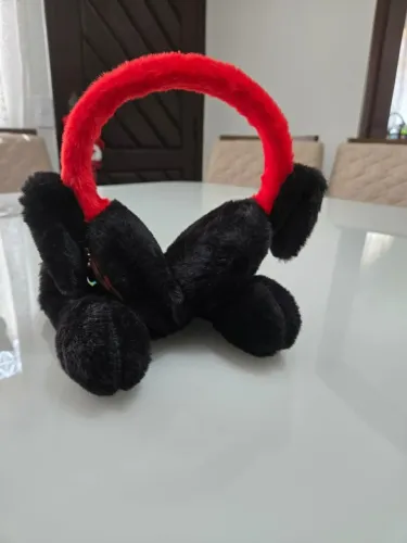Protetor de Orelhas Urso Pelúcia Com Luzes Infantil