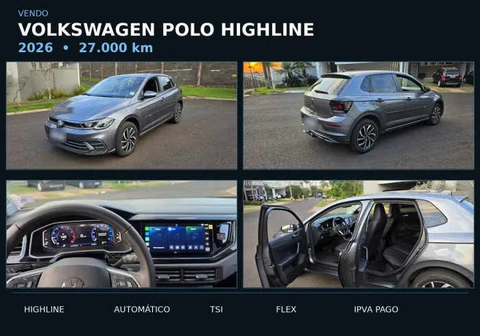 Volkswagen Polo Highline TSI 1.0 Flex 12V Aut. 2026