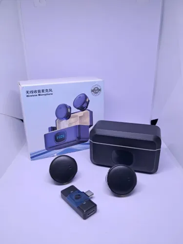 Promoção!!! Microfone Lapela Sem Fio Tipo C 2 em 1