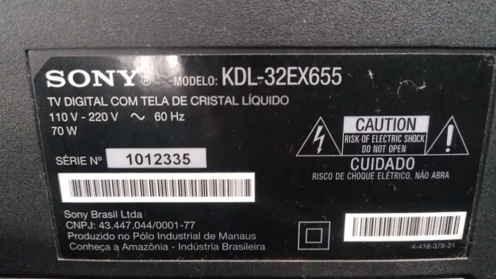 Tv smart 32polegadas com defeito