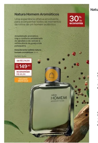 PROMOÇÃO PERFUME NATURA HOMEM AROMÁTICOS
