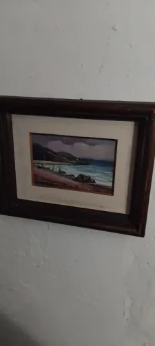 Antigo quadro pintura a óleo
