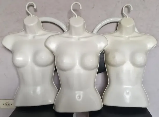 Kit 3 Manequins Busto Cabide Branco