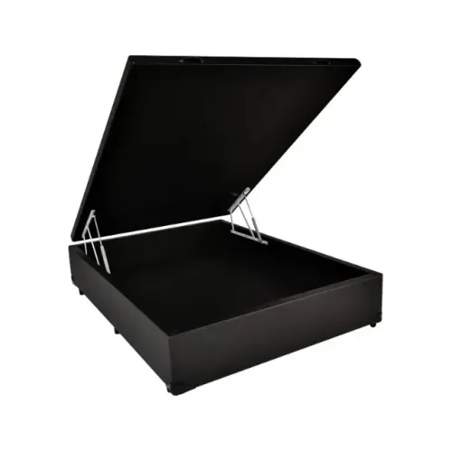 Cama Base Box Baú Viúva Preto
