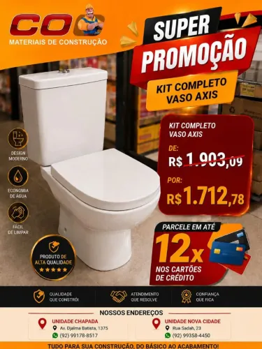 Kit completo vaso axis R$1903,09