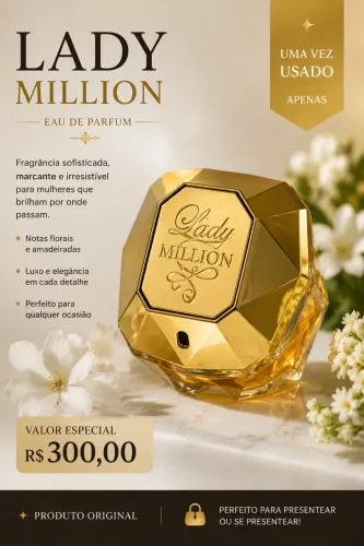 Perfume Lady milion usado apenas uma vez 