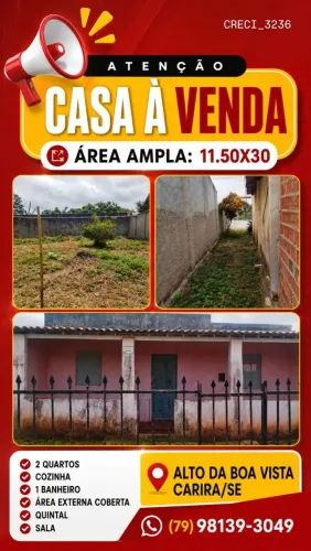 VENDE ESSA CASA EM CARIRA