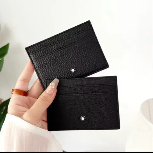 Porta-Cartões De Moda De Luxo Couro Preto Genuíno Natural Top