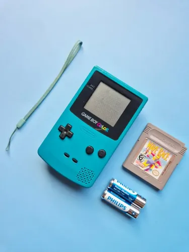 Game Boy Color Azul + Cartucho + Pilhas