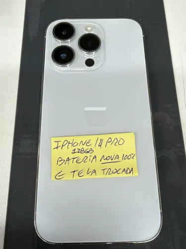 iPhone 14Pro 128GB com tela e bateria nova 100% em excelente estado sem detalhes