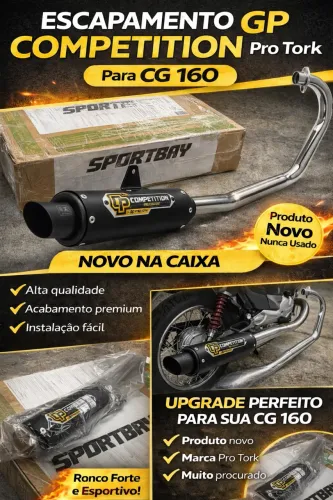 Escapamento GP Competition da Pro Tork para Honda CG 160.