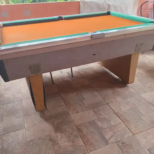 mesa de sinuca de pedra.e ficha 