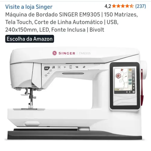 Máquina de costura Singer nova 