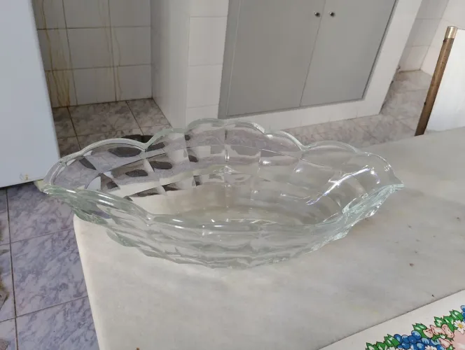 Fruteira antiga vidro linda