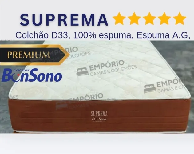 Colchão D33 linha premium Bonsono 30cm de altura 100% espuma casal R$ 1.499 queen R$ 1.849