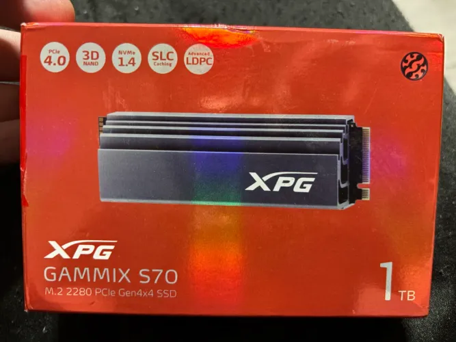 SSD XPG Gammix S70 1 Terabyte PCI 4.0 em estado de novo
