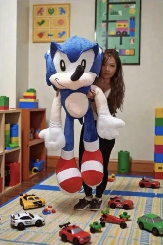 SONIC - PELÚCIA GIGANTE - FOTO TAMANHO REAL (SEGUIDORES DO TIKTOK TEM DESCONTO)