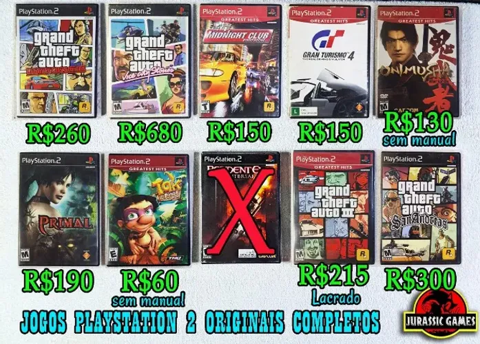 Lote jogos Originais Ps2 Japoneses. Warrior Orochi, Hokuto no Ken, Dragon Quest e Final Fa