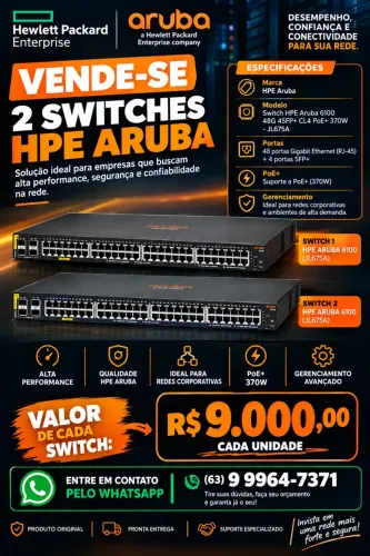 Vende-se 2 switches HPE Aruba