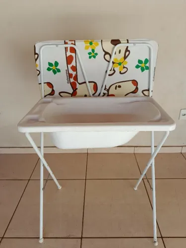 Banheira galzerano com suporte e trocador