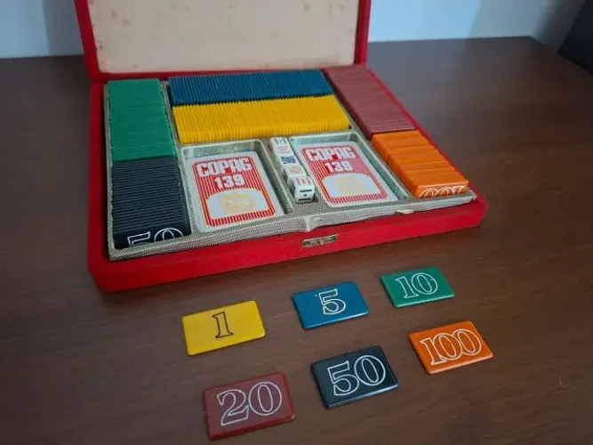 Kit de poker vintage original dos anos 90/2000