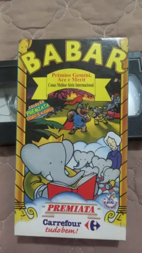 Filme vídeo cassete Babar dublado seminovo.