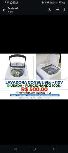 Máquina de lavar CONSUL 9KG