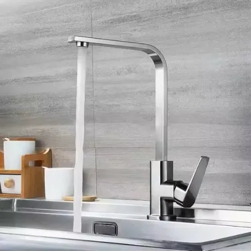 Torneira Para Cozinha de Bancada Monocomando Inox Quente e frio Fc-58