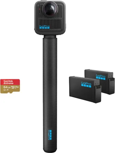 GoPro MAX2 + Accessory Bundle - com bastão, 2 baterias e cartão 64gb