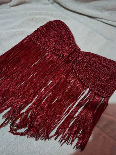cropped de crochê