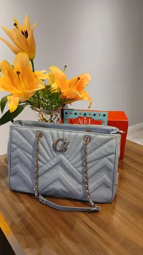 Bolsa Carmen steffens azul | nova | acompanha bust bag + Brinde