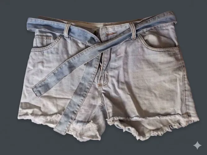 Bermuda Giovana Jeans Azul Claro Feminina n° 46