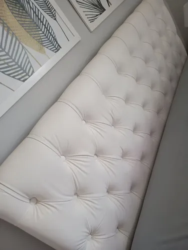Cabeceira Cama Box Queen 160cm Corino Branco